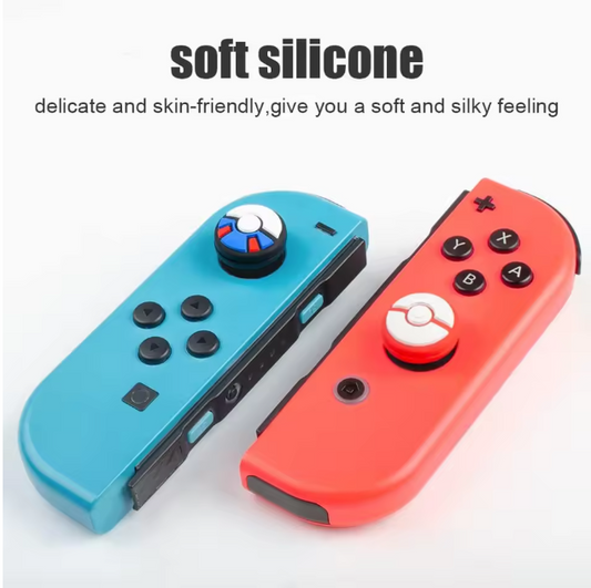 4pcs Silicone Analog Thumb Grip Caps Compatible with Nintendo Switch 2 /OLED/Switch Lite/Switch Joystick Protective Cover