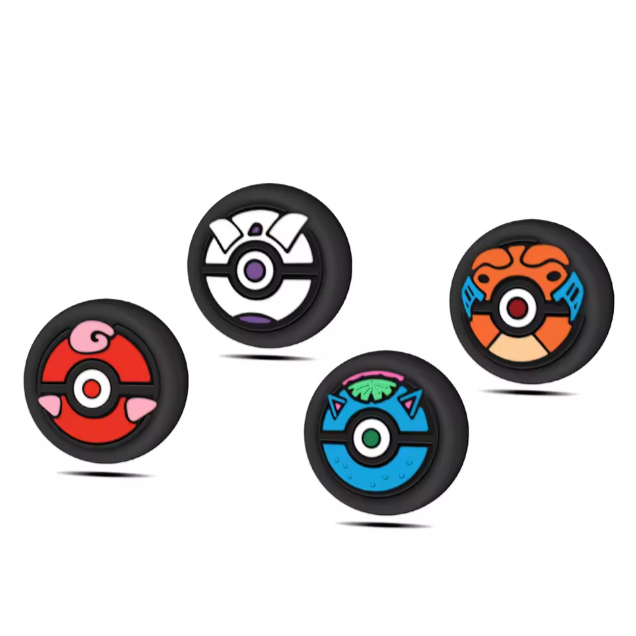 4pcs Silicone Analog Thumb Grip Caps Compatible with Nintendo Switch 2 /OLED/Switch Lite/Switch Joystick Protective Cover